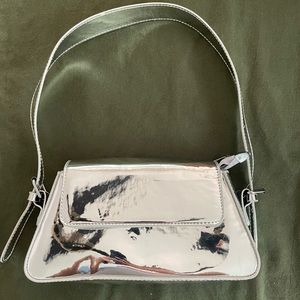 Silver shoulder bag